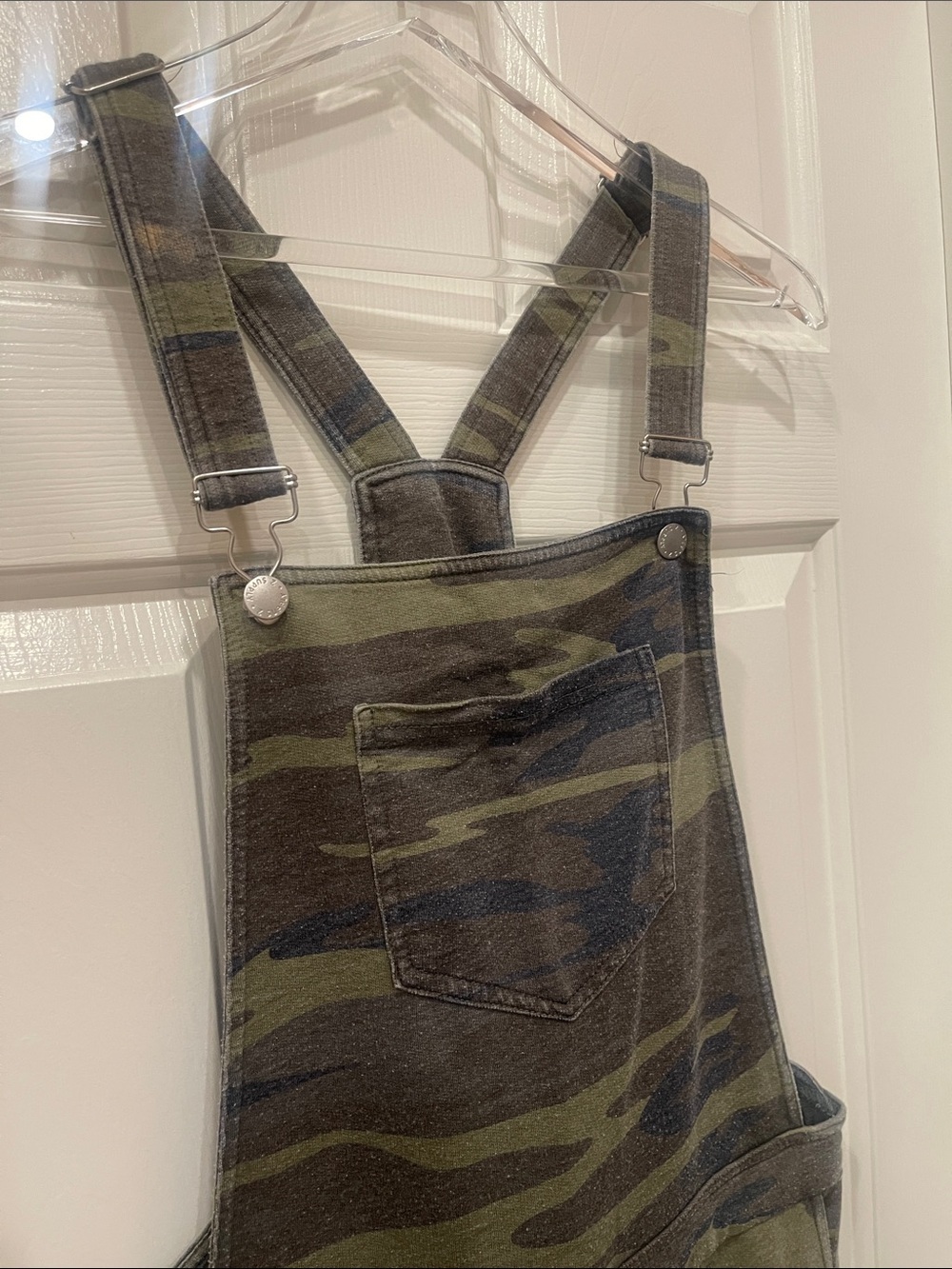 Women’s Camo Print Cotton Overalls S:S - Picture 2 of 4